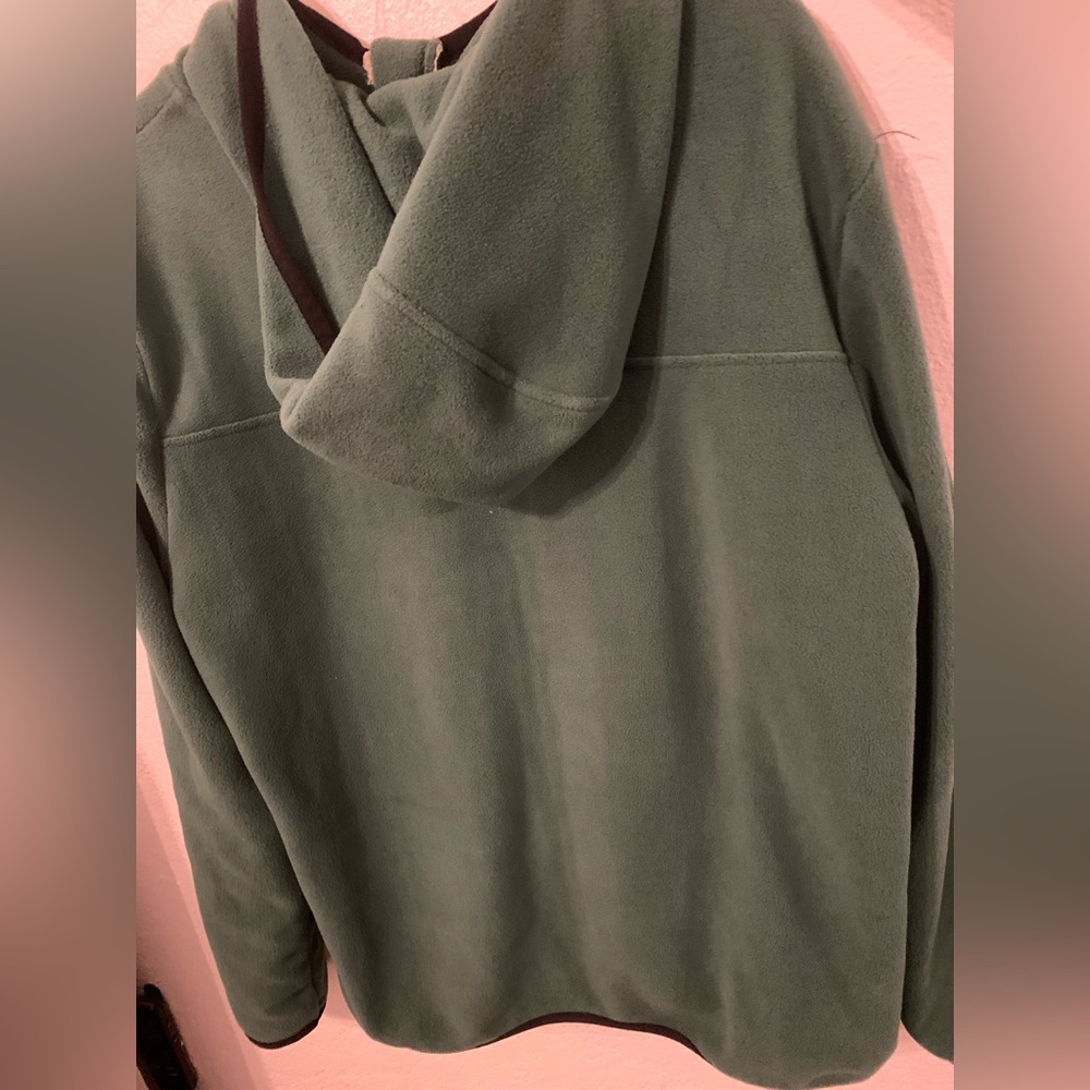Monet Tobey Green Zip Hooded Tech Fleece size:L